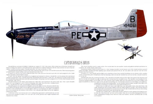 "P-51 Ace, Donald Bryan" - Ernie Boyette - World War II Aviation Art